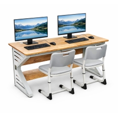 Bàn vi tính 2 chỗ ngồi Chân chữ K