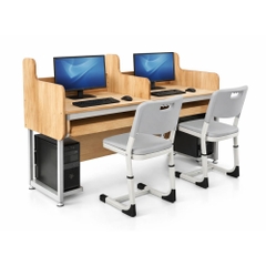 Bàn vi tính 2 chỗ ngồi ghế công thái học S-study ergonomic chống gù