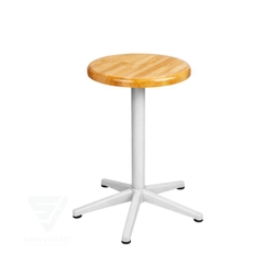 Ghế thí nghiệm chân sắt phi 42 mặt gỗ cáo su phủ PU