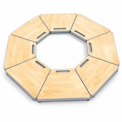 Mặt bàn 1 chỗ ngồi hình thang ghép bát giác Gỗ MDF 18mm Viền ép nhựa PP