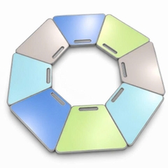 Mặt bàn 1 chỗ ngồi hình thang ghép lục giác Gỗ MDF 18mm Viền ép nhựa PP