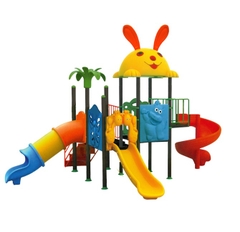 Bộ nhà 3 khối cầu trượt mái thỏ