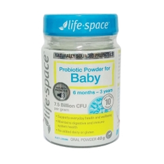 Men vi sinh Life Space Probiotic Powder For Baby 40g cho bé từ 6 tháng đến 3 tuổi