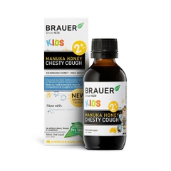 Siro đặc trị ho có đờm Brauer Kids Manuka Honey Chesty Cough 100ml cho bé từ 2 tuổi