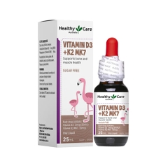 Siro hỗ trợ tăng chiều cao Vitamin D3 + K2 Mk7 Healthy Care cho bé, 25ml