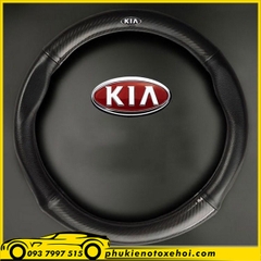 Bọc vô lăng cacbon logo xe