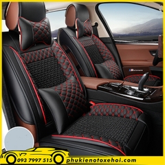Áo ghế xe hơi đen đỏ đẹp