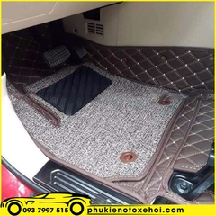 Trám đôi carô màu nâu sậm chỉ vàng