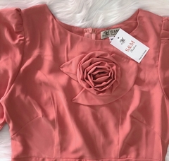 Đầm form A S&M đính hoa ngực hot nhất, chất mát, giá rẻ GR197- Hình thật shop chụp