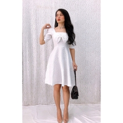 Đầm xòe dự tiệc tapta đính nơ sang trọng S&M GR0143