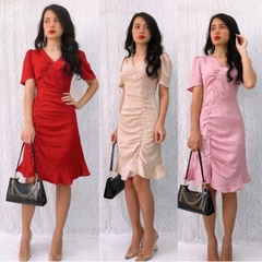 Đầm Ôm Suông S&M Nhún Thân Trước Túng Bèo Siêu Xinh, Chất Mát, Giá Rẻ GR0134
