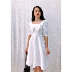 Đầm xòe dự tiệc tapta đính nơ sang trọng S&M GR0143