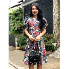 Đầm xòe hoa dự tiệc thanh lịch,  sang trọng S&M GR183