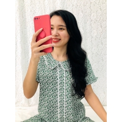 Đồ bộ mặc nhà S&M cổ sen phối ren cực xinh, quần dài có túi, giá rẻ GR210 - Hình thật shop chụp
