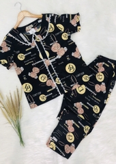 Đồ bộ mặc nhà S&M cổ sen phối ren cực xinh, quần dài có túi, giá rẻ GR210 - Hình thật shop chụp