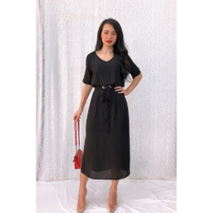 Đầm dự tiệc form dài voan chiffon xẻ tà sang trọng S&M GR0144