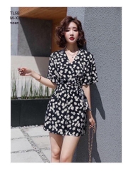 Jumsuit cúc hoa mi ngắn - GR0076