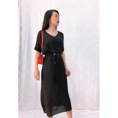 Đầm dự tiệc form dài voan chiffon xẻ tà sang trọng S&M GR0144