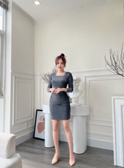 Đầm ôm thun kim tuyến dài tay GR0145