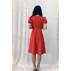 Đầm xòe dự tiệc cổ sen, xếp ly ngực S&M siêu xinh, giá rẻ GR0120
