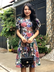 Đầm xòe hoa dự tiệc thanh lịch,  sang trọng S&M GR183
