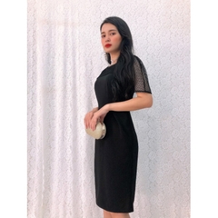 Đầm ôm body dự tiệc S&M phối lưới sang trọng, tôn dáng rất đẹp GR0129