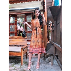 Đầm suông họa tiết thổ cẩm siêu sang S&M - GR0073