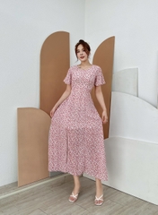 Maxi xẻ đùi hoa nhí cột eo S&M - GR0226