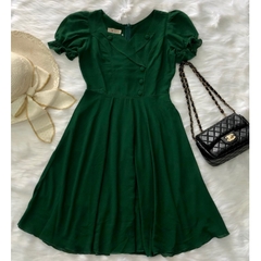Đầm Xòe Voan Chiffon S&M Cổ Bẻ Đính Nút Tôn Dáng, Xinh Đẹp, Giá Rẻ GR156