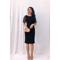 Đầm ôm body dự tiệc S&M phối lưới sang trọng, tôn dáng rất đẹp GR0129