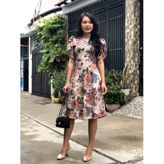 Đầm xòe hoa dự tiệc thanh lịch,  sang trọng S&M GR183