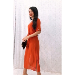 Đầm dự tiệc form dài voan chiffon xẻ tà sang trọng S&M GR0144