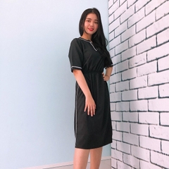Đầm Suông Bo Eo, Cổ Áo Cách Điệu S&M Thanh Lịch - GR0017