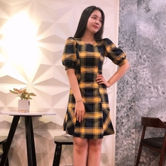 Đầm Suông Caro Tay Bồng S&M Thanh Lịch - GR0024