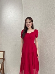 Đầm xòe nhún ngực bèo tầng - GR0232