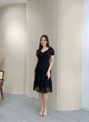 Đầm xòe nhún ngực bèo tầng - GR0232