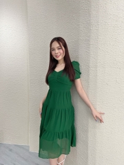 Đầm xòe nhún ngực bèo tầng - GR0232