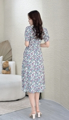 Đầm xòe hoa nhí tay phồng (CÓ TÚI)- GR0244