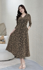 Đầm kim sa dự tiệc form dài sang trọng có túi - GR0247