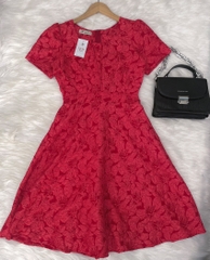 Đầm xòe tapta in hoa nổi - GR0248