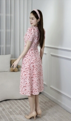Đầm xòe hoa nhí đính nút - GR0261