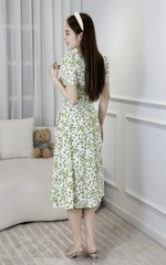 Đầm xòe hoa nhí đính nút - GR0261