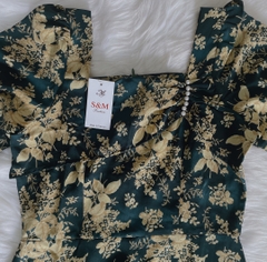 Đầm xòe hoa đính ngọc tay phồng - GR0269
