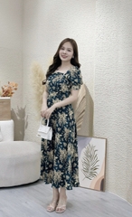 Đầm xòe hoa đính ngọc tay phồng - GR0269