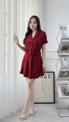 Set áo vest phối nơ, chân váy dập ly - GR0271