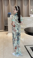 Set bộ họa tiết pijama có túi - GR0289