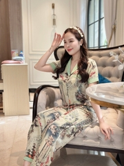 Set bộ họa tiết pijama có túi - GR0289
