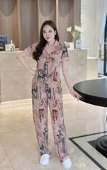 Set bộ họa tiết pijama có túi - GR0289