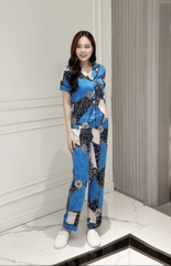 Set bộ pịjama họa tiết, quần lưng thun có túi - GR0290