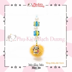 Móc Khóa Phong Thủy Mèo May Mắn - Phụ Kiện